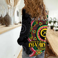 Vanuatu Personalised Women Casual Shirt Aboriginal Dot Paitnting LT9 - Polynesian Pride