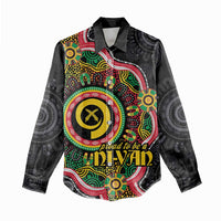 Vanuatu Personalised Women Casual Shirt Aboriginal Dot Paitnting LT9 - Polynesian Pride