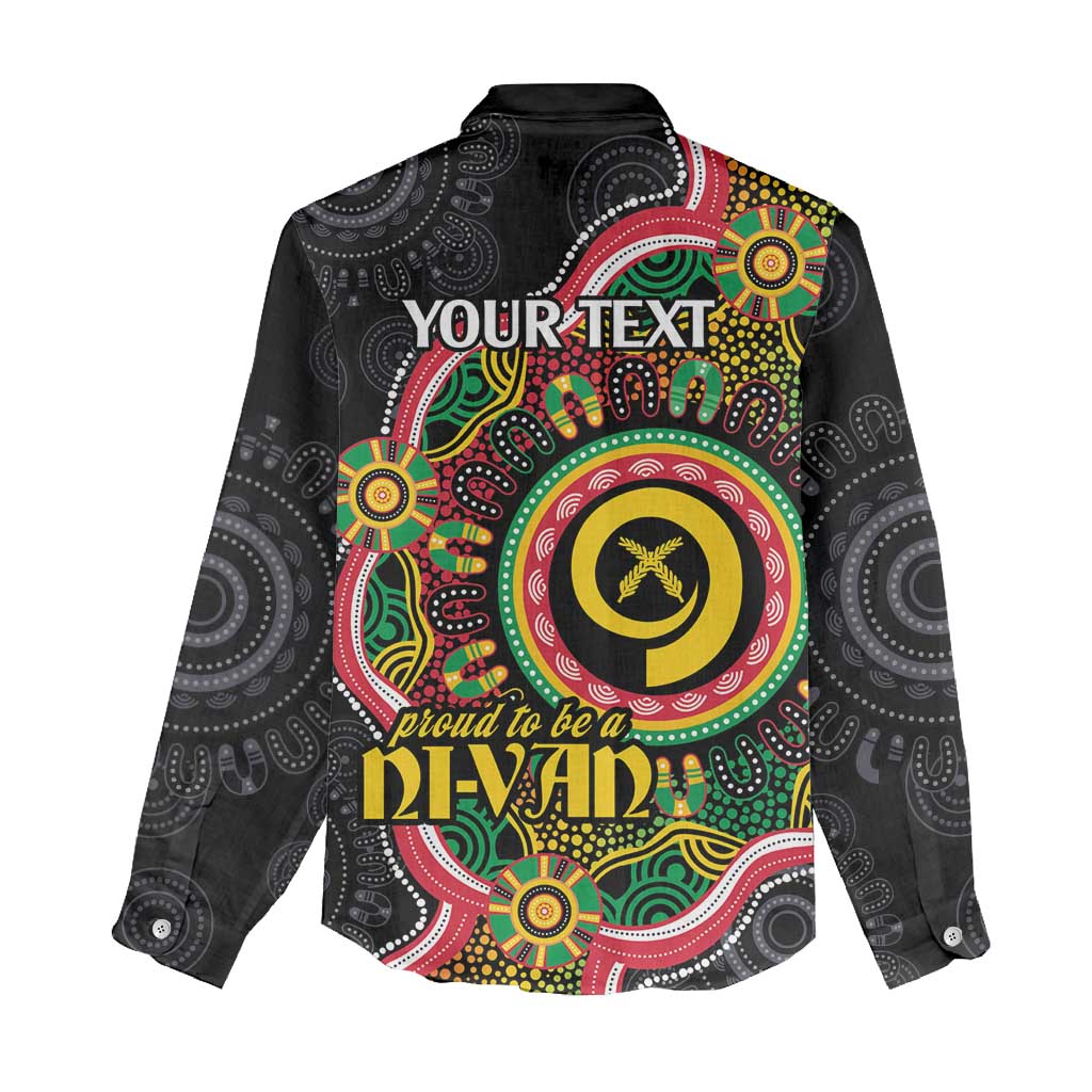 Vanuatu Personalised Women Casual Shirt Aboriginal Dot Paitnting LT9 - Polynesian Pride