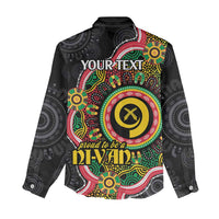 Vanuatu Personalised Women Casual Shirt Aboriginal Dot Paitnting LT9 - Polynesian Pride