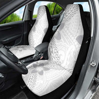 Lotu Tamaiti White Sunday Car Seat Cover Pacific Plumeria Flowers - White Version
