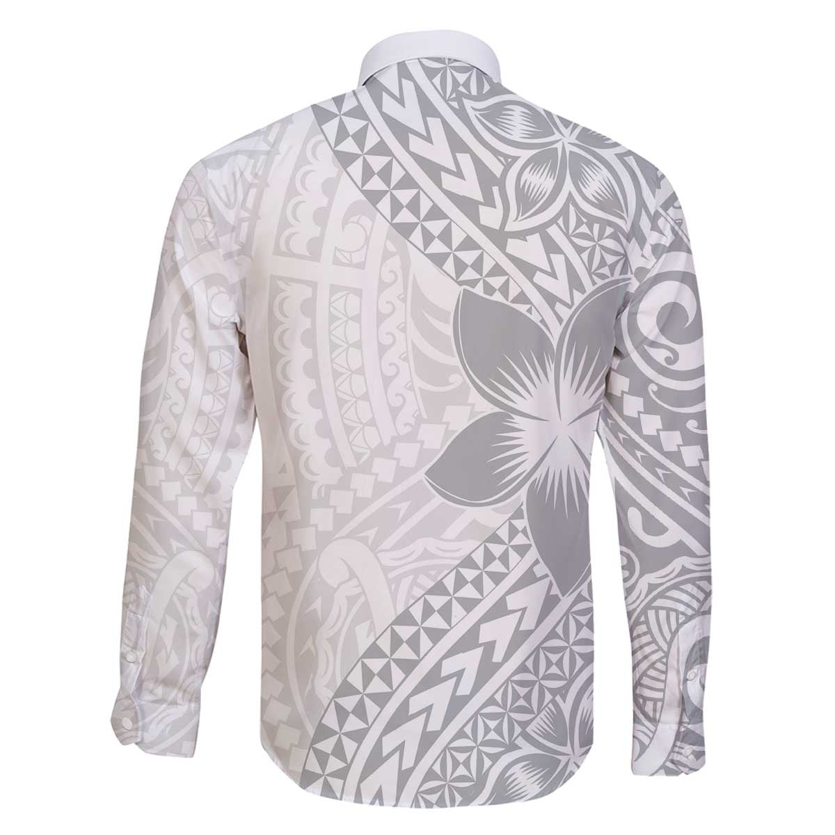 Lotu Tamaiti White Sunday Family Matching Off Shoulder Short Dress and Hawaiian Shirt Pacific Plumeria Flowers - White Version LT9 - Polynesian Pride