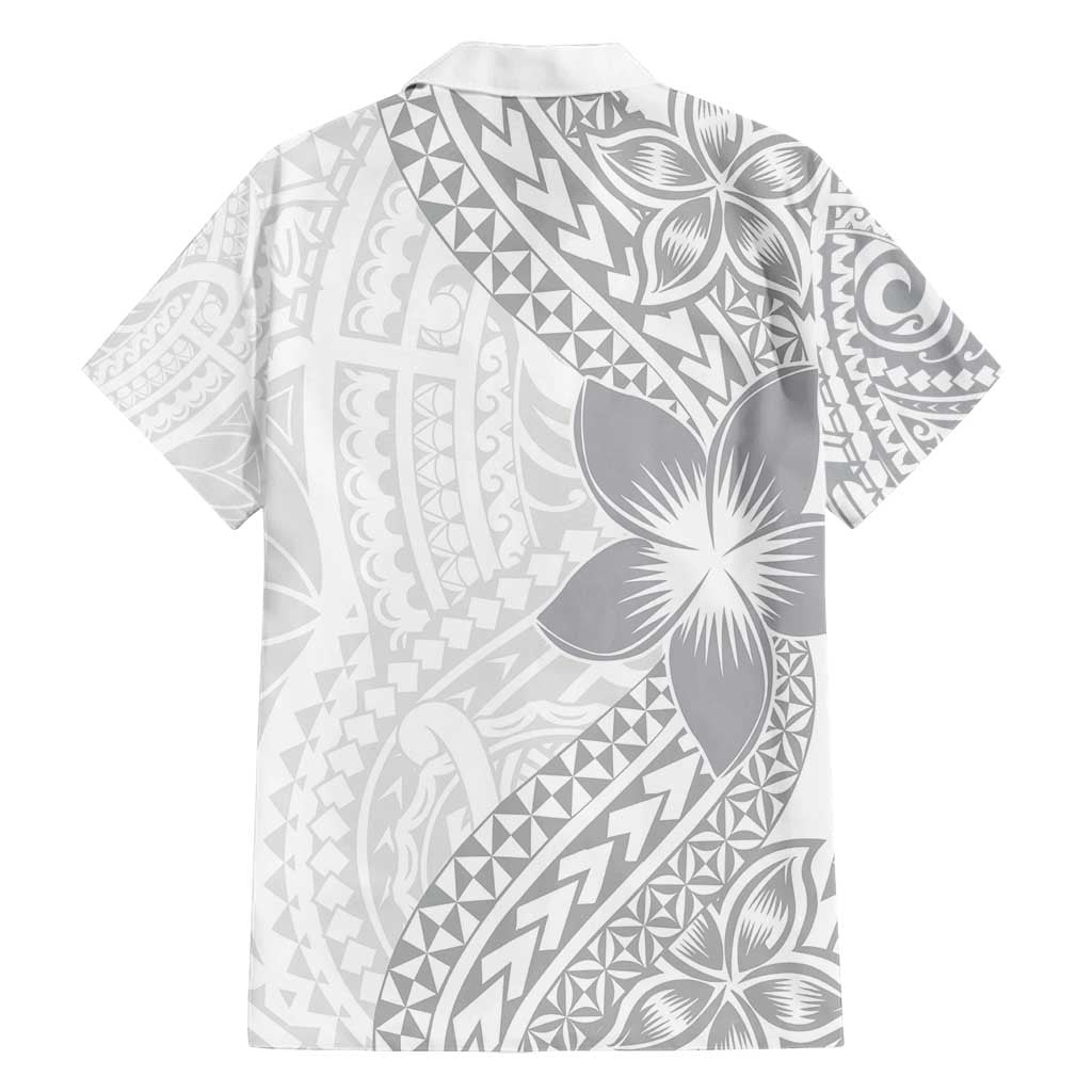 Lotu Tamaiti White Sunday Family Matching Summer Maxi Dress and Hawaiian Shirt Pacific Plumeria Flowers - White Version LT9 - Polynesian Pride
