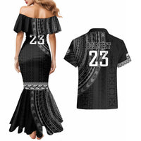 Custom Fiji New Zealand Rugby Couples Matching Mermaid Dress and Hawaiian Shirt Make History Together LT9 - Polynesian Pride