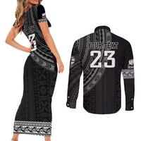 Custom Fiji New Zealand Rugby Couples Matching Short Sleeve Bodycon Dress and Long Sleeve Button Shirt Make History Together LT9 - Polynesian Pride