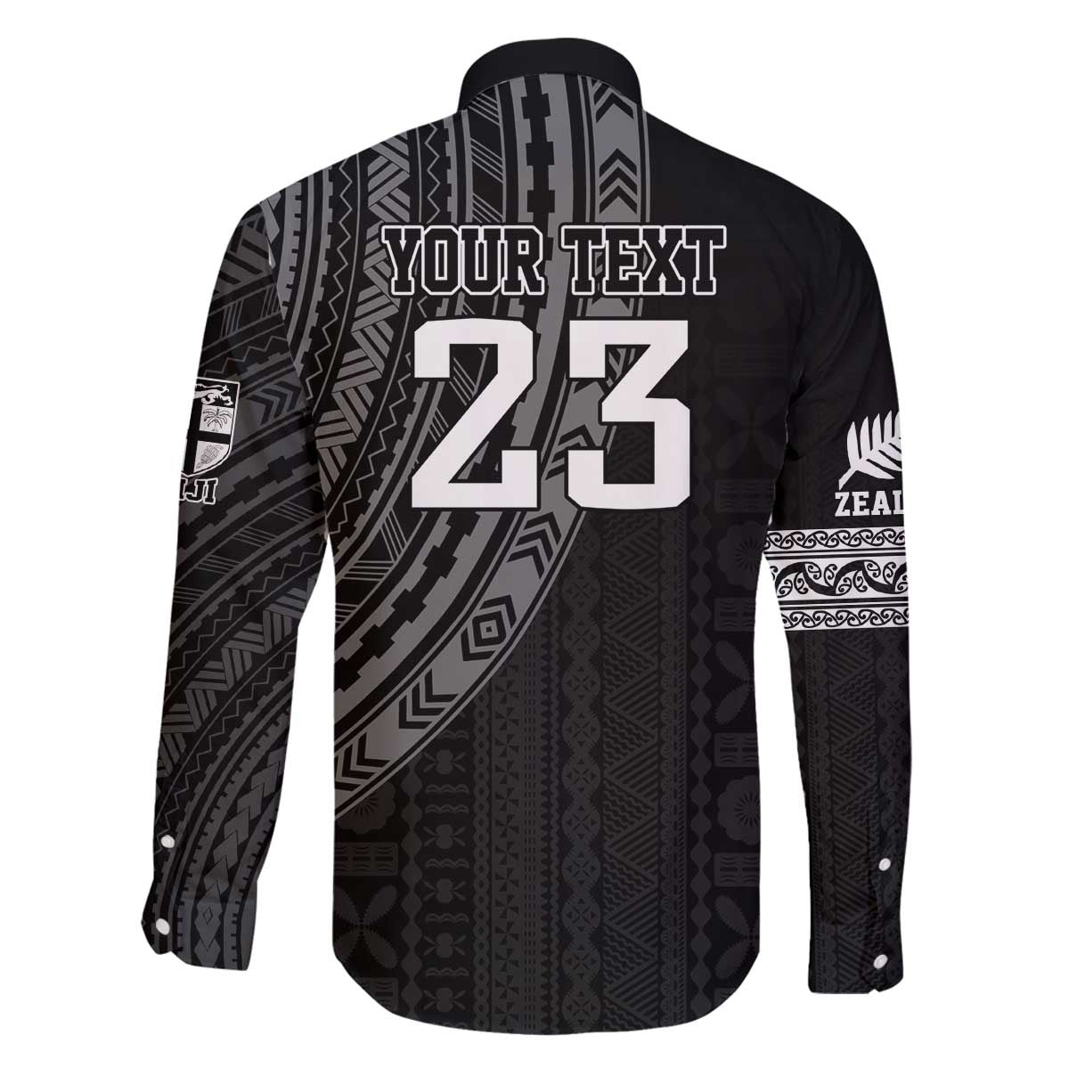 Custom Fiji New Zealand Rugby Family Matching Off The Shoulder Long Sleeve Dress and Hawaiian Shirt Make History Together LT9 - Polynesian Pride