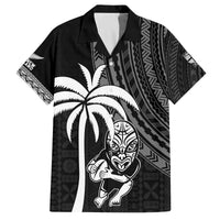 Custom Fiji New Zealand Rugby Family Matching Puletasi and Hawaiian Shirt Make History Together LT9 Dad's Shirt - Short Sleeve Black - Polynesian Pride