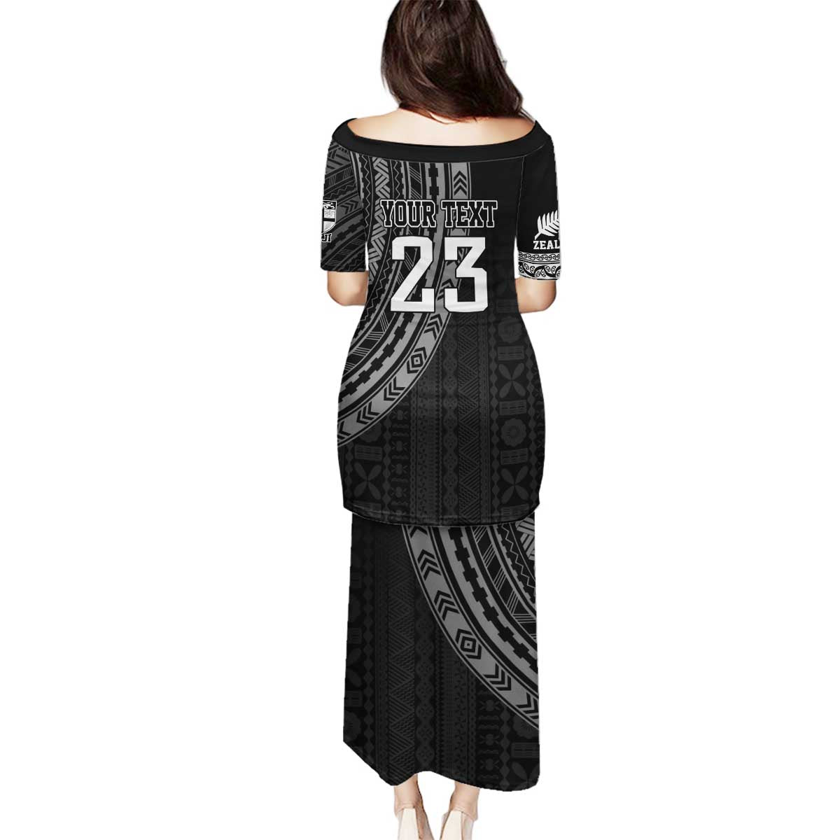 Custom Fiji New Zealand Rugby Family Matching Puletasi and Hawaiian Shirt Make History Together LT9 - Polynesian Pride