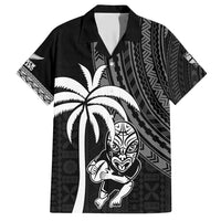 Custom Fiji New Zealand Rugby Family Matching Short Sleeve Bodycon Dress and Hawaiian Shirt Make History Together LT9 Dad's Shirt - Short Sleeve Black - Polynesian Pride