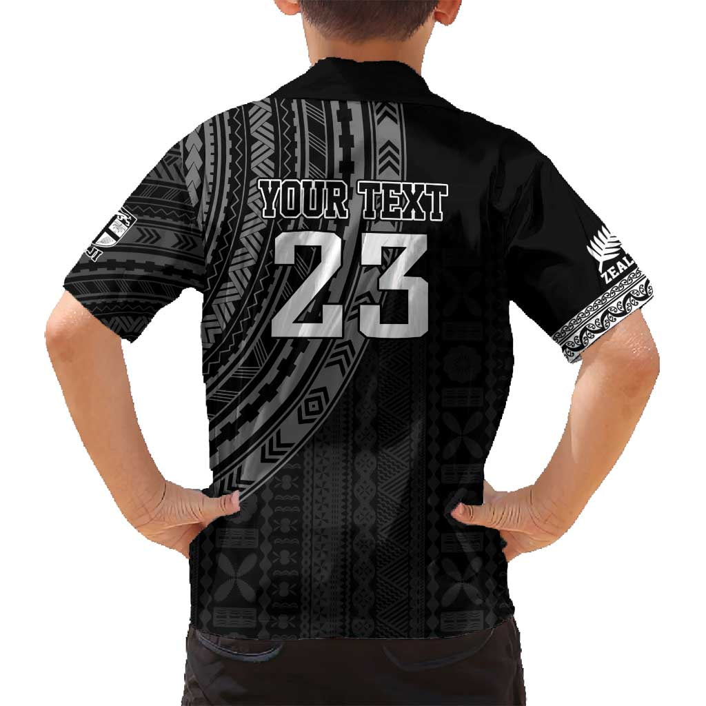 Custom Fiji New Zealand Rugby Family Matching Summer Maxi Dress and Hawaiian Shirt Make History Together LT9 - Polynesian Pride