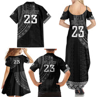 Custom Fiji New Zealand Rugby Family Matching Summer Maxi Dress and Hawaiian Shirt Make History Together LT9 - Polynesian Pride