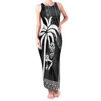 Custom Fiji New Zealand Rugby Family Matching Tank Maxi Dress and Hawaiian Shirt Make History Together LT9 Mom's Dress Black - Polynesian Pride