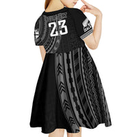 Custom Fiji New Zealand Rugby Kid Short Sleeve Dress Make History Together LT9 - Polynesian Pride