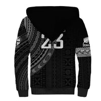 Custom Fiji New Zealand Rugby Sherpa Hoodie Make History Together LT9 - Polynesian Pride