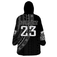 Custom Fiji New Zealand Rugby Wearable Blanket Hoodie Make History Together LT9 - Polynesian Pride