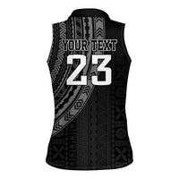 Custom Fiji New Zealand Rugby Women Sleeveless Polo Shirt Make History Together LT9 - Polynesian Pride