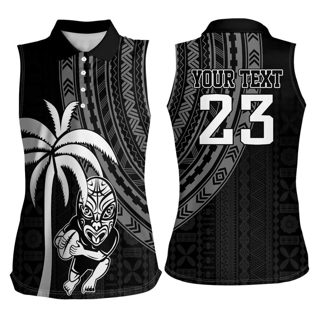 Custom Fiji New Zealand Rugby Women Sleeveless Polo Shirt Make History Together LT9 - Polynesian Pride