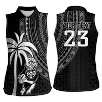 Custom Fiji New Zealand Rugby Women Sleeveless Polo Shirt Make History Together LT9 - Polynesian Pride