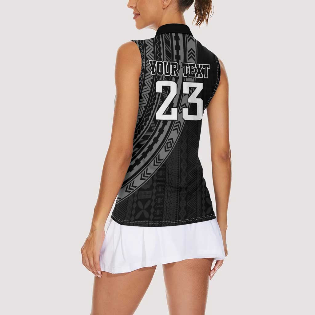 Custom Fiji New Zealand Rugby Women Sleeveless Polo Shirt Make History Together LT9 - Polynesian Pride