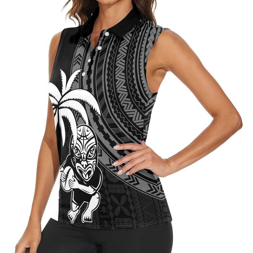 Custom Fiji New Zealand Rugby Women Sleeveless Polo Shirt Make History Together LT9 - Polynesian Pride