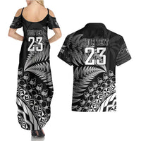Custom Fiji New Zealand Rugby Couples Matching Summer Maxi Dress and Hawaiian Shirt Cibi Dance with Black Fern LT9 - Polynesian Pride