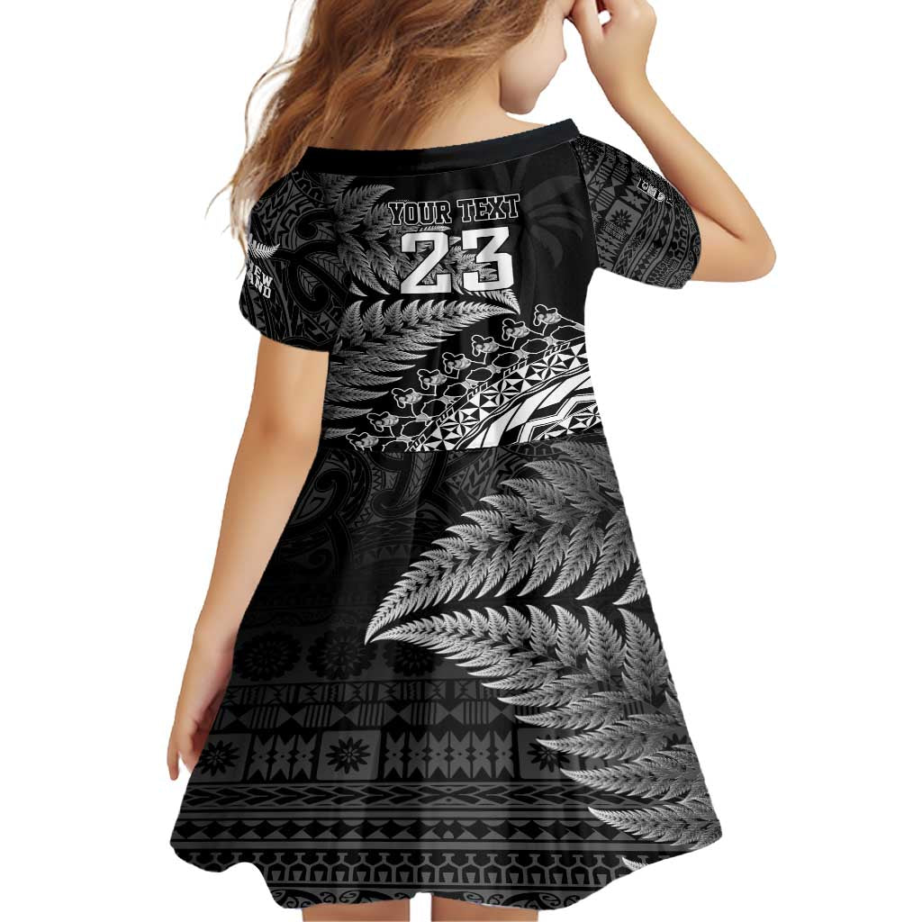 Custom Fiji New Zealand Rugby Family Matching Tank Maxi Dress and Hawaiian Shirt Cibi Dance with Black Fern LT9 - Polynesian Pride