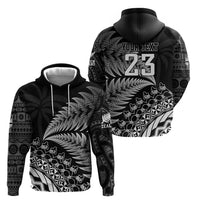 Custom Fiji New Zealand Rugby Zip Hoodie Cibi Dance with Black Fern LT9 - Polynesian Pride