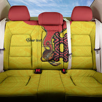 Personalised Papua New Guinea Oro Necklace Back Car Seat Cover Gold Melanesia Traditional Pattern LT9 One Size Gold - Polynesian Pride