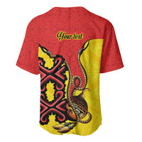 Personalised Papua New Guinea Oro Necklace Baseball Jersey Gold Melanesia Traditional Pattern LT9 - Polynesian Pride