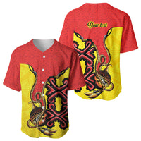 Personalised Papua New Guinea Oro Necklace Baseball Jersey Gold Melanesia Traditional Pattern LT9 - Polynesian Pride