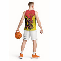 Personalised Papua New Guinea Oro Necklace Basketball Jersey Gold Melanesia Traditional Pattern LT9 - Polynesian Pride