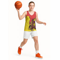 Personalised Papua New Guinea Oro Necklace Basketball Jersey Gold Melanesia Traditional Pattern LT9 - Polynesian Pride