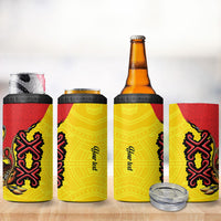 Personalised Papua New Guinea Oro Necklace 4 in 1 Can Cooler Tumbler Gold Melanesia Traditional Pattern LT9 - Polynesian Pride