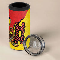 Personalised Papua New Guinea Oro Necklace 4 in 1 Can Cooler Tumbler Gold Melanesia Traditional Pattern LT9 - Polynesian Pride