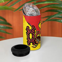 Personalised Papua New Guinea Oro Necklace 4 in 1 Can Cooler Tumbler Gold Melanesia Traditional Pattern LT9 - Polynesian Pride