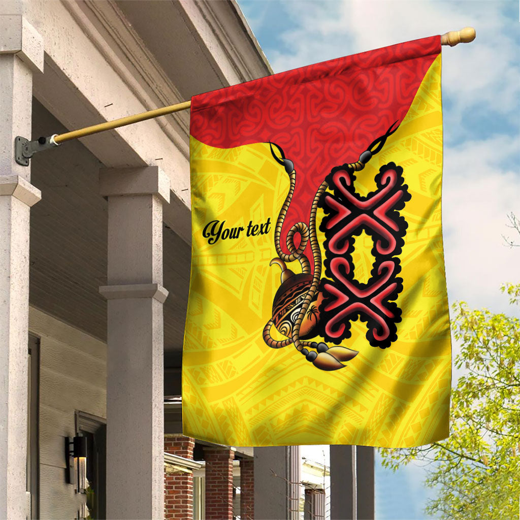 Personalised Papua New Guinea Oro Necklace Garden Flag Gold Melanesia Traditional Pattern LT9 House Flag Gold - Polynesian Pride