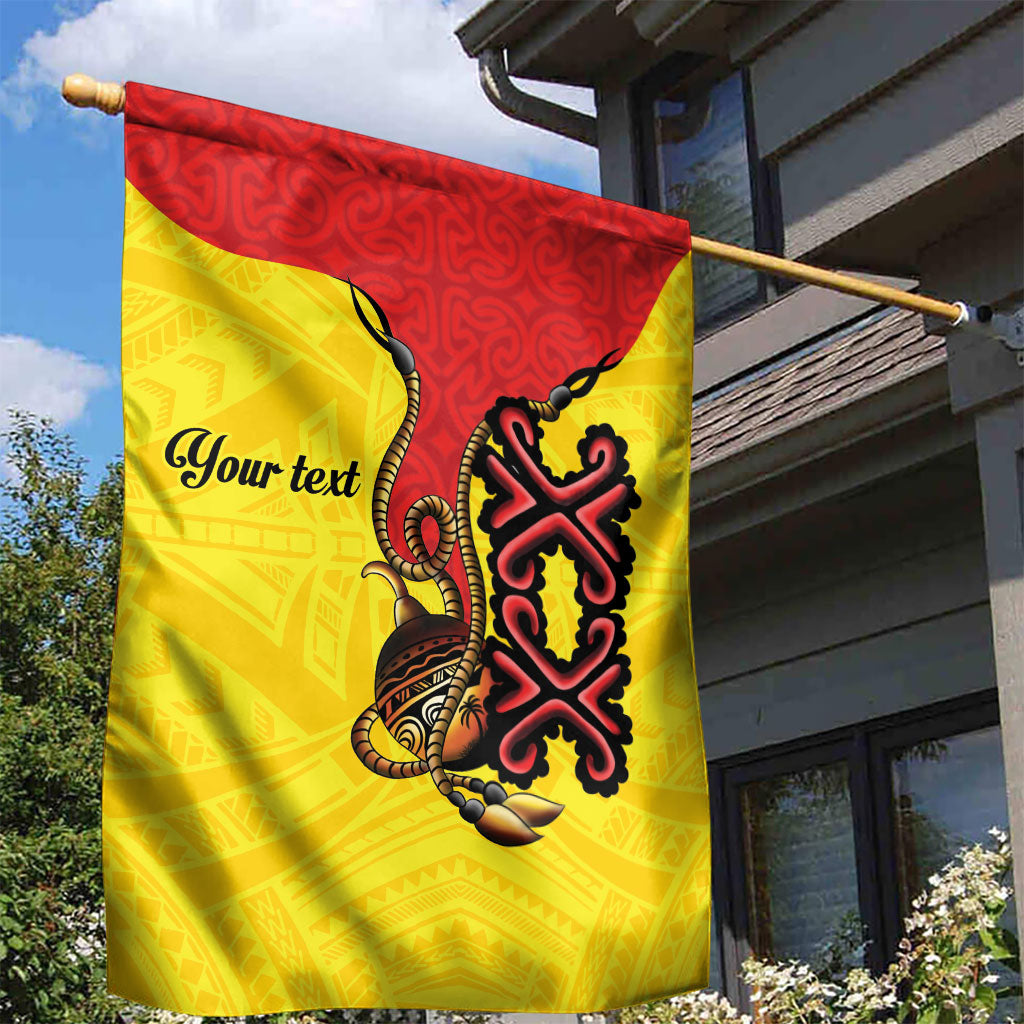 Personalised Papua New Guinea Oro Necklace Garden Flag Gold Melanesia Traditional Pattern LT9 - Polynesian Pride