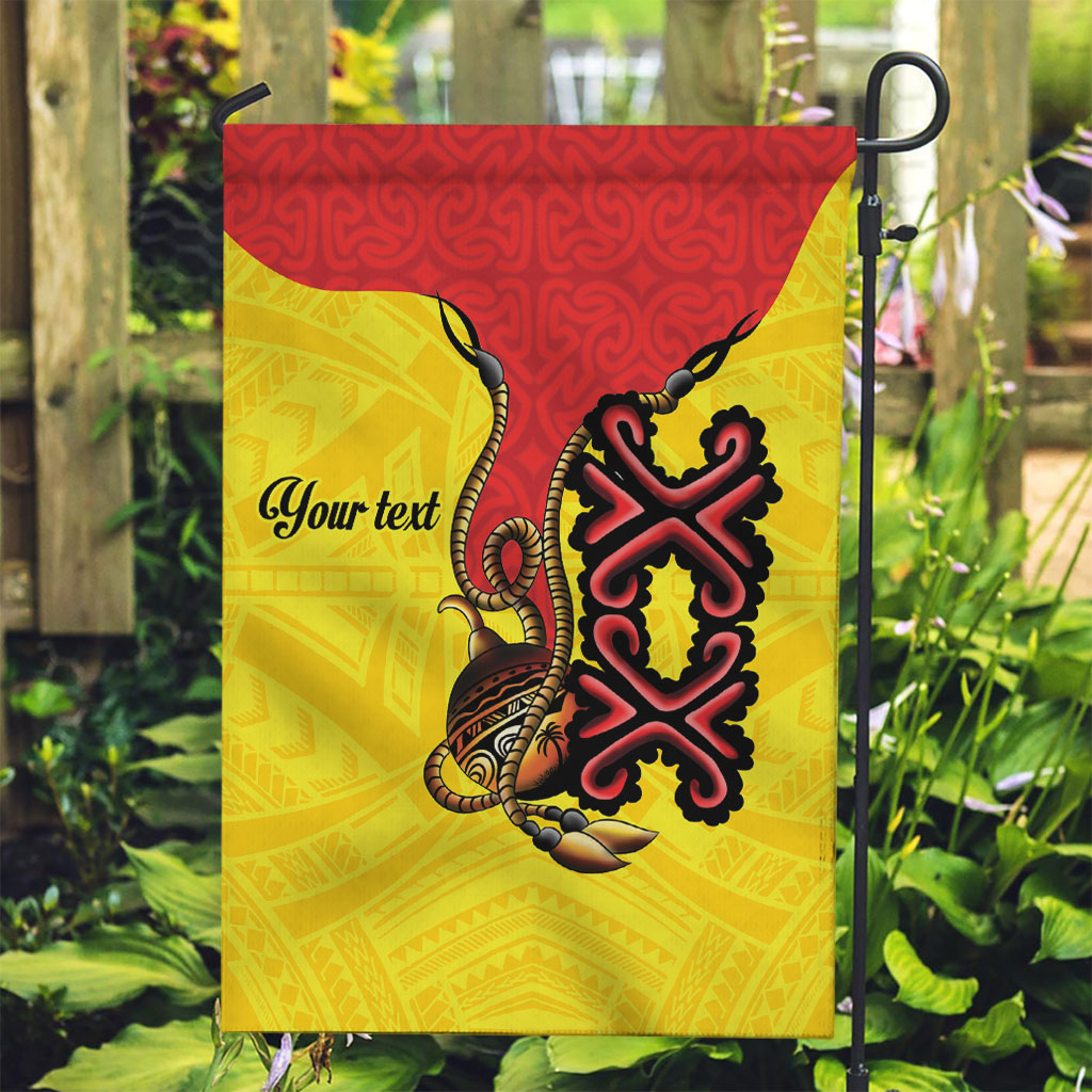 Personalised Papua New Guinea Oro Necklace Garden Flag Gold Melanesia Traditional Pattern LT9 Garden Flag Gold - Polynesian Pride