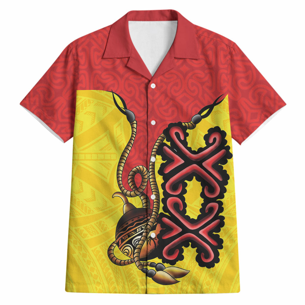 Personalised Papua New Guinea Oro Necklace Hawaiian Shirt Gold Melanesia Traditional Pattern LT9 Gold - Polynesian Pride