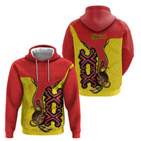 Personalised Papua New Guinea Oro Necklace Hoodie Gold Melanesia Traditional Pattern LT9 - Polynesian Pride