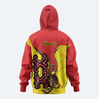 Personalised Papua New Guinea Oro Necklace Hoodie Gold Melanesia Traditional Pattern LT9 - Polynesian Pride