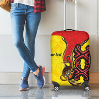 Personalised Papua New Guinea Oro Necklace Luggage Cover Gold Melanesia Traditional Pattern LT9 - Polynesian Pride