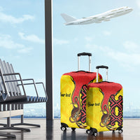 Personalised Papua New Guinea Oro Necklace Luggage Cover Gold Melanesia Traditional Pattern LT9 - Polynesian Pride