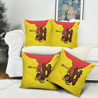 Personalised Papua New Guinea Oro Necklace Pillow Cover Gold Melanesia Traditional Pattern LT9 - Polynesian Pride