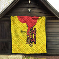 Personalised Papua New Guinea Oro Necklace Quilt Gold Melanesia Traditional Pattern LT9 - Polynesian Pride