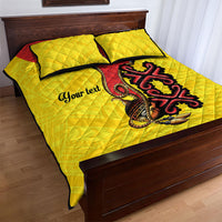 Personalised Papua New Guinea Oro Necklace Quilt Bed Set Gold Melanesia Traditional Pattern LT9 - Polynesian Pride