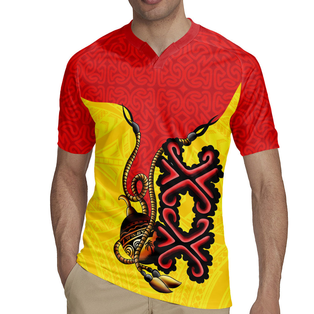 Personalised Papua New Guinea Oro Necklace Rugby Jersey Gold Melanesia Traditional Pattern LT9 - Polynesian Pride