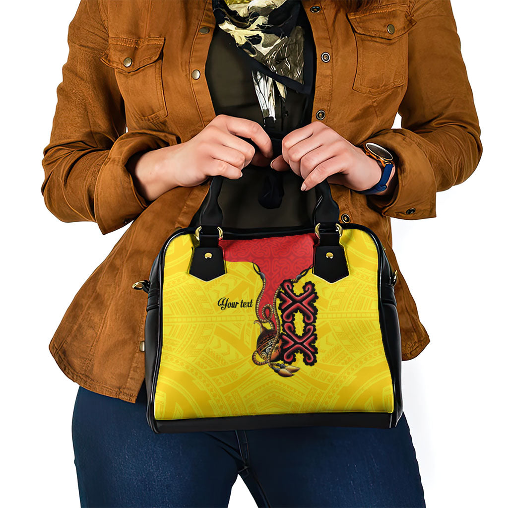 Personalised Papua New Guinea Oro Necklace Shoulder Handbag Gold Melanesia Traditional Pattern LT9 - Polynesian Pride