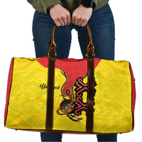 Personalised Papua New Guinea Oro Necklace Travel Bag Gold Melanesia Traditional Pattern LT9 Gold - Polynesian Pride
