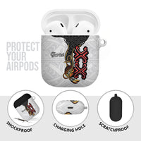 Personalised Papua New Guinea Oro Necklace AirPods Case Black Melanesia Traditional Pattern LT9 - Polynesian Pride